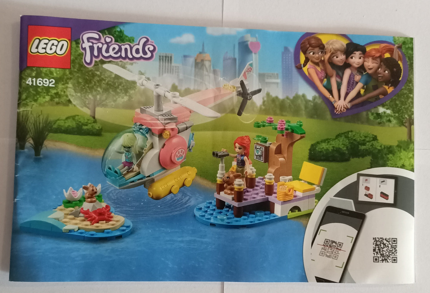 Used LEGO Friends 41692 Vet Clinic Rescue Helicopter